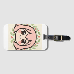 Étiquette À Bagage Étiquette de bagage de fille anime Kawaii Mignonne