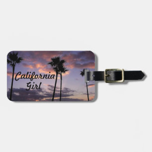 Étiquette À Bagage Étiquette de bagage de fille de la Californie