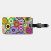 Étiquette À Bagage Étiquette de bagage de flower power (Dos horizontal)