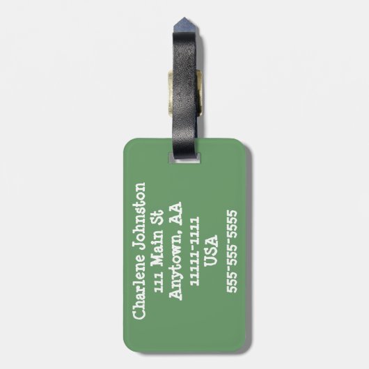 Étiquette À Bagage Étiquette de bagage de Fox Londres (Dos Vertical)