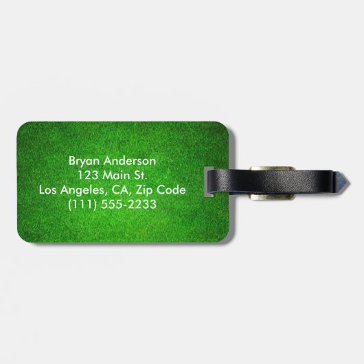 Étiquette À Bagage Étiquette de bagage de golf (Dos horizontal)