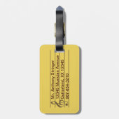 Étiquette À Bagage Étiquette de bagage de guitare acoustique (Dos Vertical)