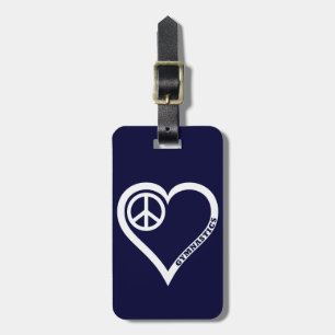 Étiquette À Bagage Étiquette de bagage de gymnastique d'amour de paix