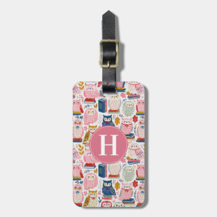 Étiquette À Bagage Étiquette de bagage de hiboux mignons