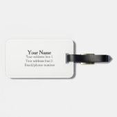 Étiquette À Bagage Étiquette de bagage de Knickerbocker (Dos horizontal)