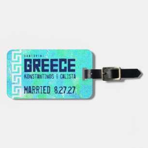 Étiquette À Bagage Étiquette de bagage de la GRÈCE