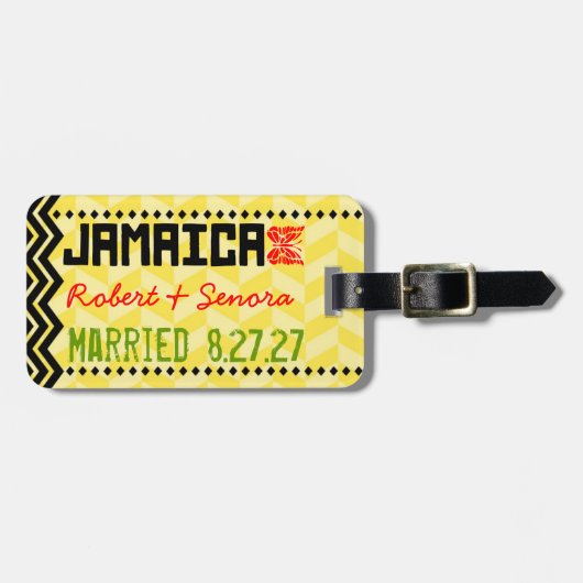 Étiquette À Bagage Étiquette de bagage de la JAMAÏQUE (Devant horizontal)