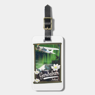 Étiquette À Bagage Étiquette de bagage de l'affiche de voyage Garðabæ