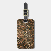 Étiquette À Bagage Étiquette de bagage de léopard (Devant Vertical)