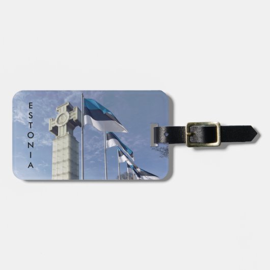 Étiquette À Bagage Étiquette de bagage de l'Estonie (Devant horizontal)