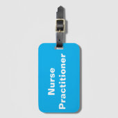 Étiquette À Bagage Étiquette de bagage de l'infirmière praticienne (Devant Vertical)