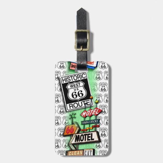 Étiquette À Bagage ÉTIQUETTE de BAGAGE de l'ITINÉRAIRE 66 par (Devant Vertical)