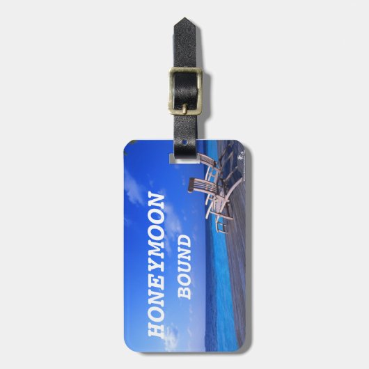 Étiquette À Bagage Étiquette de bagage de lune de miel (Devant Vertical)