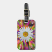 Étiquette À Bagage Étiquette de bagage de marguerite avec le bracelet (Devant Vertical)