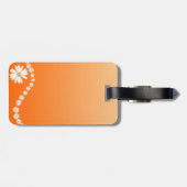 Étiquette À Bagage Étiquette de bagage de marguerite orange (Dos horizontal)