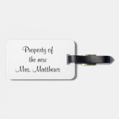 Étiquette À Bagage Étiquette de bagage de marié (Dos horizontal)