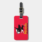 Étiquette À Bagage Étiquette de bagage de mirabelle de Boston Terrier (Devant Vertical)