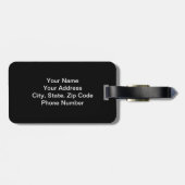 Étiquette À Bagage Étiquette de bagage de monogramme (Dos horizontal)