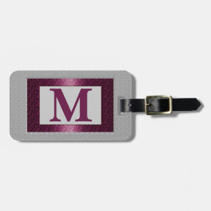 Étiquette À Bagage Étiquette de bagage de monogramme