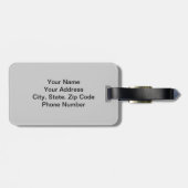 Étiquette À Bagage Étiquette de bagage de monogramme (Dos horizontal)