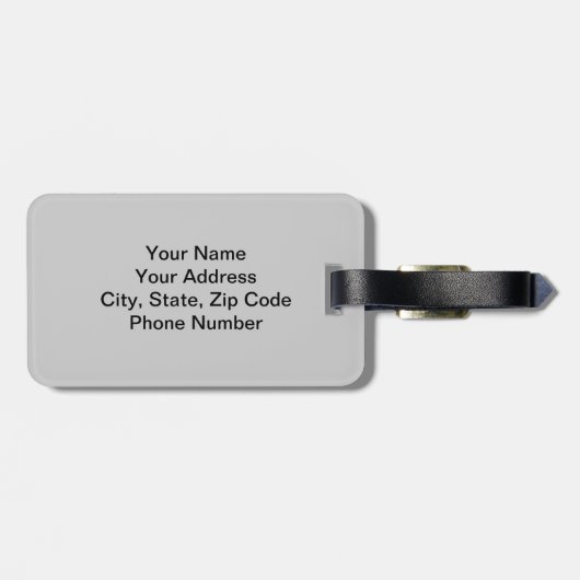 Étiquette À Bagage Étiquette de bagage de monogramme (Dos horizontal)