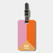 Étiquette À Bagage Étiquette de bagage de monogramme (Devant Vertical)