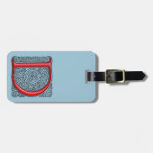 Étiquette À Bagage Étiquette de bagage de monogramme de D (Devant horizontal)