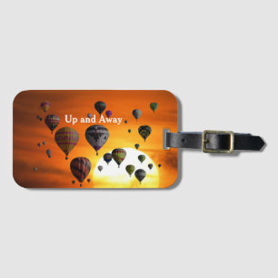 Étiquette À Bagage Étiquette de bagage de montgolfières en vol