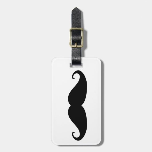 Étiquette À Bagage Étiquette de bagage de moustache (Devant Vertical)