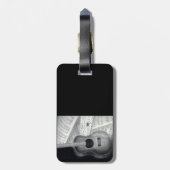 Étiquette À Bagage Étiquette de bagage de musique de guitare et de (Dos Vertical)