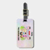 Étiquette À Bagage Étiquette de bagage de nuit de filles (Devant Vertical)