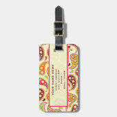 Étiquette À Bagage Étiquette de bagage de Paisley (Devant Vertical)