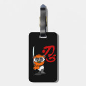 Étiquette À Bagage Étiquette de bagage de panda de Ninja (Dos Vertical)
