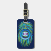 Étiquette À Bagage Étiquette de bagage de paon (Devant Vertical)