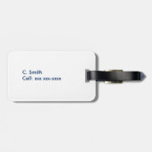 Étiquette À Bagage Étiquette de bagage de paon (Dos horizontal)