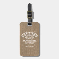 Étiquette de bagage de papillon d'Insired de toile