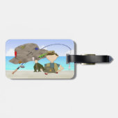 Étiquette À Bagage Étiquette de bagage de pêche (Dos horizontal)