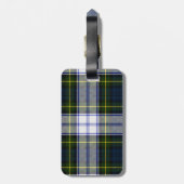 Étiquette À Bagage Étiquette de bagage de plaid de tartan de robe de (Dos Vertical)