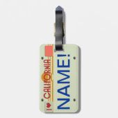 Étiquette À Bagage Étiquette de bagage de plat de la Californie (Dos Vertical)