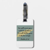 Étiquette À Bagage Étiquette de bagage de plume (Dos Vertical)