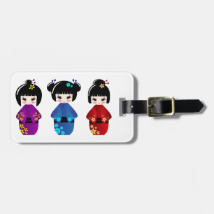 Étiquette À Bagage Étiquette de bagage de poupées de Kokeshi