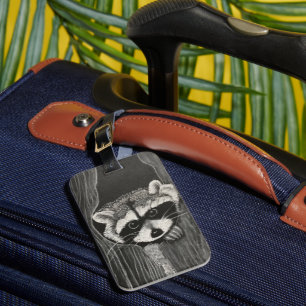 Étiquette À Bagage Étiquette de bagage de raton laveur