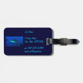 Étiquette À Bagage Étiquette de bagage de requin de récif (Dos horizontal)