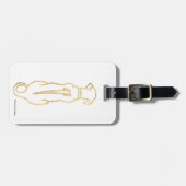 Étiquette À Bagage Étiquette de bagage de Rhodesian Ridgeback d'or (Devant horizontal)