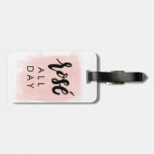 Étiquette À Bagage Étiquette de bagage de rosé (Dos horizontal)