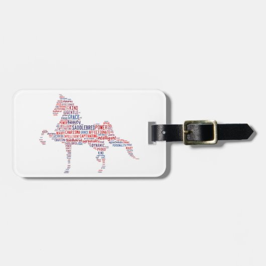 Étiquette À Bagage Étiquette de bagage de Saddlebred (Devant horizontal)