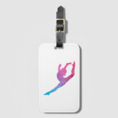 Étiquette À Bagage Étiquette de bagage de saut de gymnastique (Devant Vertical)