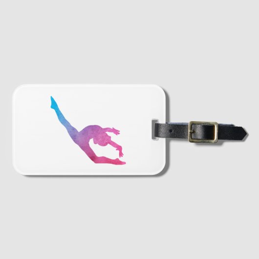 Étiquette À Bagage Étiquette de bagage de saut de gymnastique (Devant Horizontal)