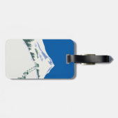 Étiquette À Bagage Étiquette de bagage de scène d'hiver de ski (Dos horizontal)