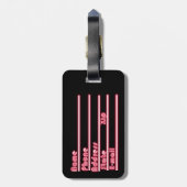 Étiquette À Bagage Étiquette de bagage de SDGuy (Dos Vertical)